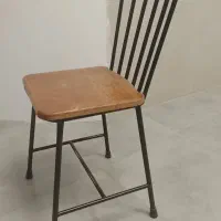 صندلی آهنی چوبی