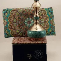 پک هدیه صنایع دستی تنگ فیروزه وترمه،جعبه جیروترمه