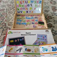 تخته سیاه و وایتبرد دو طرفه با حروف مگنتی  زبان|لوازم التحریر|کرج, شهرک فهمیده|دیوار
