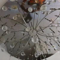 لوستر  آینه ای با گوی کریستالی قدیمی|لوستر و چراغ آویز|تهران, اسکندری|دیوار