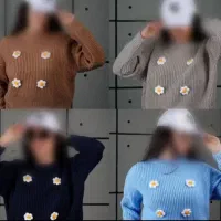 بافت گل بابونه و پاپیون ترک عمده