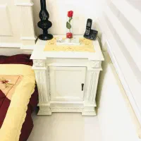 سرویس خواب کامل چوب راش در حد نو با دو عدد پاتختی|تخت و سرویس خواب|مشهد, حسابی جنوبی (شهرک غرب)|دیوار