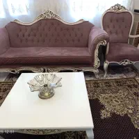 مبلمان نیمه استیل هفت نفره بدون کوچیک ترین آسیب