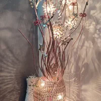 آباژور طرح گل و گلدان