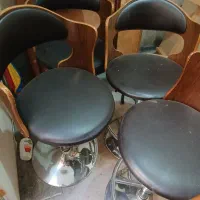 سلام چهار عدد صندلی پایه استیل بلند