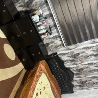 تخت خواب دونفره با پا تختی و کمد لباسی