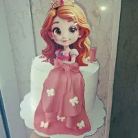 سفارش کیک تولدعصرانه دسربیسکوحلواتاپرفوندانت