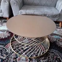 میز عسلی بزرگ طلایی