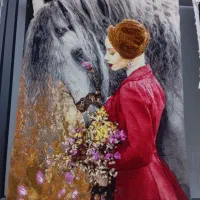 تابلو‌فرش دختر اسب سوار