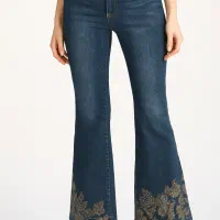 شلوار لی نگین دوزی شده وارداتی