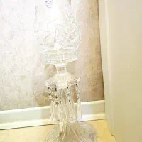 دو عدد شمعدان کریستال لهستان|لوستر و چراغ آویز|قم, باجک دو|دیوار