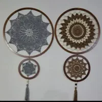 ماندالا بافی دست‌ساز دیوار کوب