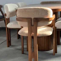 میز ناهارخوری چوبی مدل اِچ میز و صندلی غذاخوری