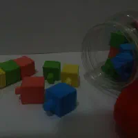 جورچین مکعبی سیلیکونی رنگی  کودک