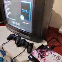 PS2 فلشخور و سی‌دی‌خور و فلش 64 و ۲دسته و تلویزیون|کنسول، بازی ویدئویی و آنلاین|قرچک, باقرآباد|دیوار