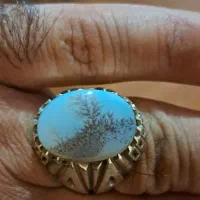 انگشتر شجر و عقیق سه پوس