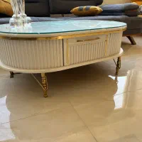 میز جلو مبلی سفید