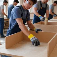 استخدام ام دی اف کار نصاب و نیرو در کارگاه کابینت