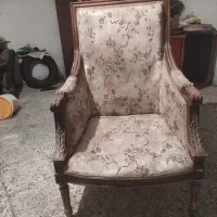 مبل چوبی طرح فرانسوی قدیمی یک سه نفره و4تکنفره