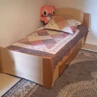 تخت جوان ساخت سفارشی همراه تشک طبی|تخت و سرویس خواب|تنکابن, |دیوار