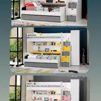 ست تخت سه طبقه میز تحریر کتابخانه|تخت و سرویس خواب|تهران, اوقاف|دیوار