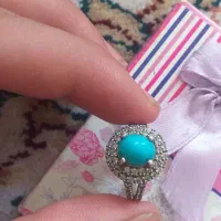 انگشتر نقره فیروزه حرز نقره