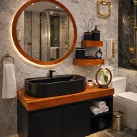 دستشور مدل آواتار فول بلک روشویی کابینتی دار