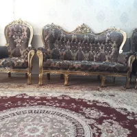 مبل سلطنتی چوبی 9 نفره|مبلمان خانگی و میز عسلی|اصفهان, دارک|دیوار