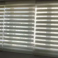 ۴ عدد پرده زبرا شیری رنگ ۱۲۰ در ۲۰۰