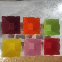 پیاله رنگی سرامیکی ۶ عدد