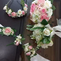 دسته گل و تاج مناسب برای نامزدی و عقد و عروسی