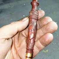 قلمکاری هنری وفاخررخ واقعی اثراستاداحمدزنجانی چاقو|کلکسیون اشیاء عتیقه|زنجان, |دیوار