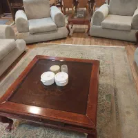 مبل ترک ۸ نفره  و ساعت ایستاده با چوب راشا  و بوفه|مبلمان خانگی و میز عسلی|چمران, |دیوار