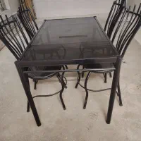 میز نهار خوری فلزی 4 نفره سالم