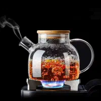 قوری شیشه ای درب بامبو کاربردی