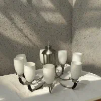 لوستر ۸ شعله نقره ای