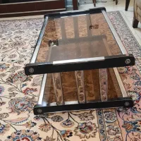 میز دو طبقه چرخدار