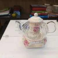 قوری پیرکس با وارمر وتفاله گیر چینی