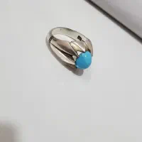 فروش انگشتر فیروزه نیشابور صاف تراش دامله رکاب دست|جواهرات|قم, هنرستان|دیوار