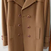پالتو زنانه شیک فوتر رنگ شتری (کرم/کاراملی)