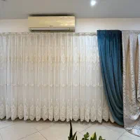 پرده پذیرایی (دانتل )و والان ساتنی و مخمل