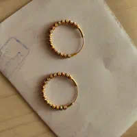 گوشواره طلا ۱۸عیار تمام گوی آلبردونا زیبا