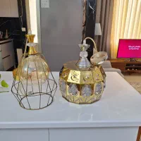دو عدد لوستر فلزی
