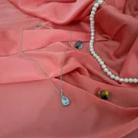 گردنبند الماسی آبی|بدلیجات|رشت, گلباغ نماز|دیوار