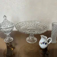 میوه خوری کریستال بزرگ و شکلات خوری ست