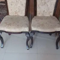 دوعدد صندلی چوبی سالم