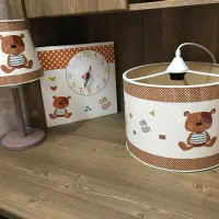 مبل کودک و لوستر وساعت و چراغ خواب ست کودک