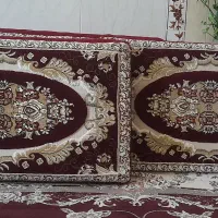 یک جفت فرش قهوای و ۶ عدد پشتی|فرش|دشت ذهاب, |دیوار