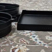 ظرف سرو گالوانیزه (نو،فقط یکیش یه بار استفاده شده)