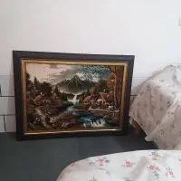 تابلو فرش طبیعت ماشینی|تابلو فرش|فسا, |دیوار